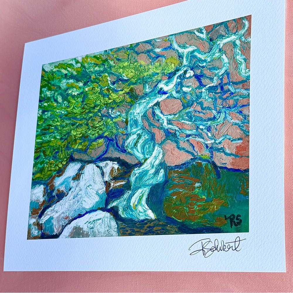 Juniper Tree Artwork, Giclee Fine Art Print, Hand Signed - Picture 3 of 8